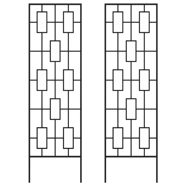Panacea Contemporary Trellises, Black, 78"H, Pack of 2