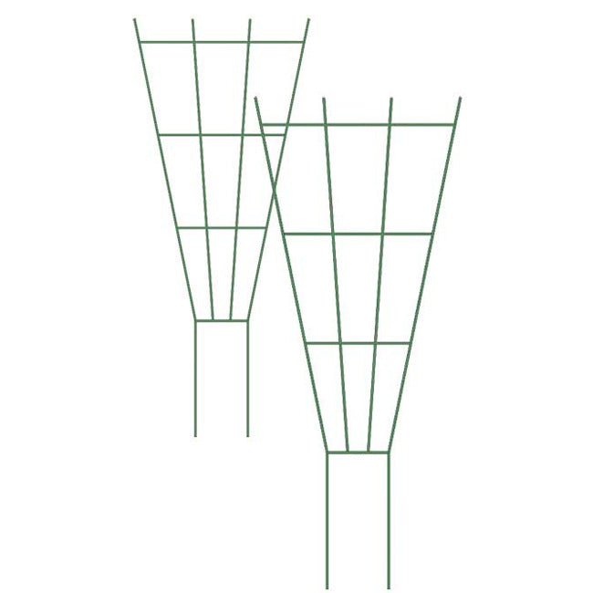 Panacea Fan Pot Trellises, Green, 36"H, Pack of 2