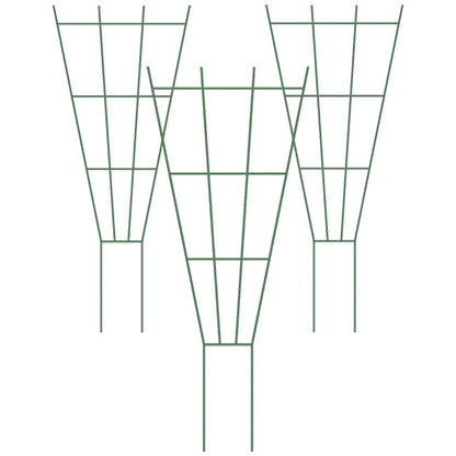 Panacea Fan Pot Trellises, Green, 36"H, Pack of 2