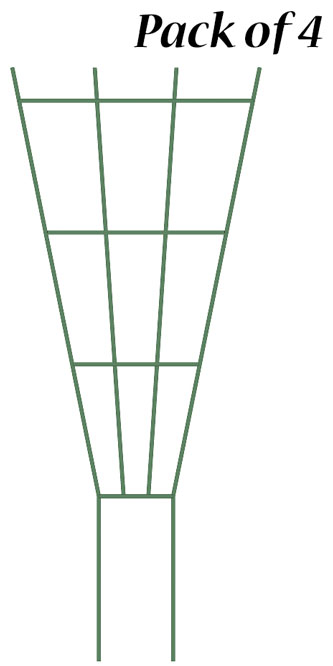 Panacea Fan Pot Trellises, Green, 36"H, Pack of 2