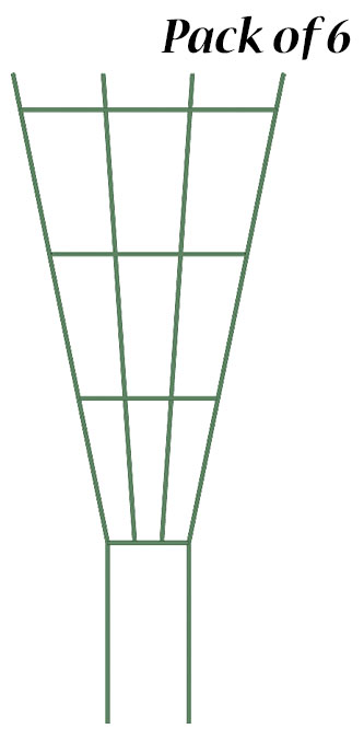 Panacea Fan Pot Trellises, Green, 36"H, Pack of 2