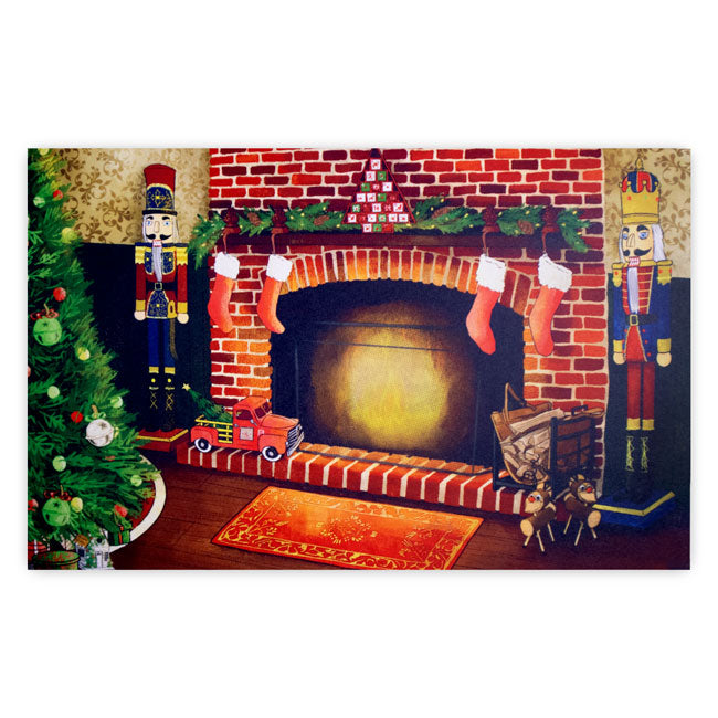 Christmas Fireplace Greeting Card by Prime Retreat
