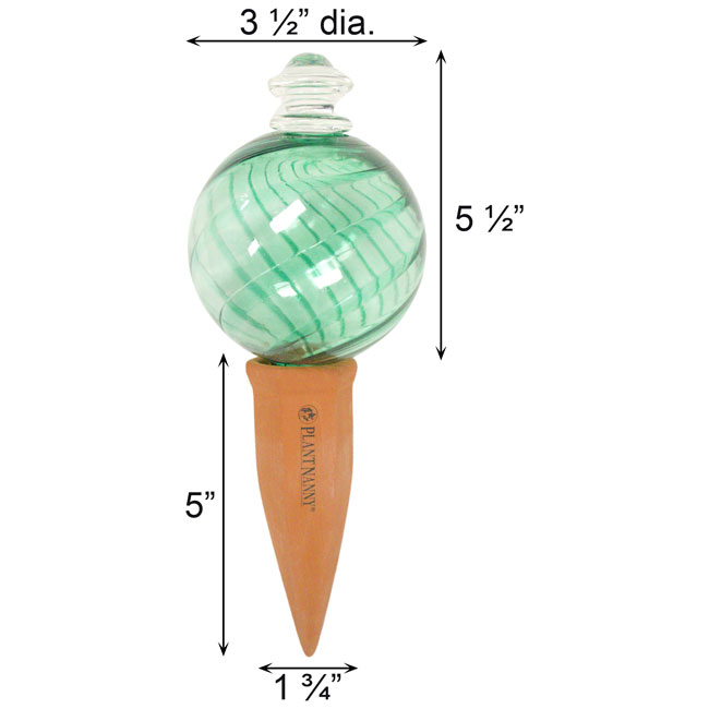 plant nanny watering globe Plant Nanny Watering Globes w/Stakes Kit, Green, 12 & 24 oz
