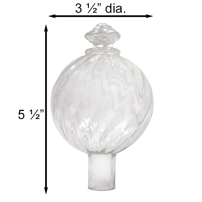 Plant Nanny Spiral Fluted Watering Globes, 12 oz., Pack of 2