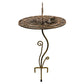 Aluminum Frog Sundial and Wrought Iron Flowerbed Pedestal