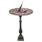 Aluminum Frog Sundial & Cast Aluminum Spindle Pedestal Kit