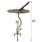 Aluminum Claddagh Sundial & Wrought Iron Flowerbed Pedestal