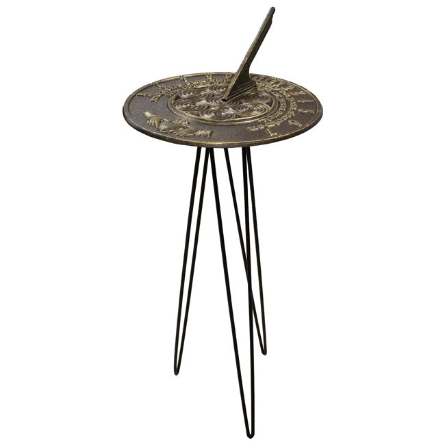 Claddagh Sundial and Hairpin Pedestal by Prime Retreat