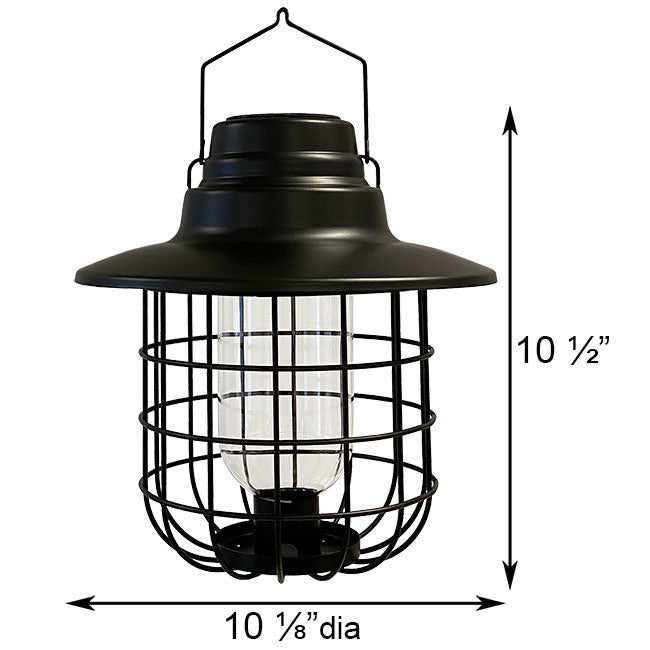 Modern Farmhouse Caged Bird Feeder & Solar Light w/ Seed Kit