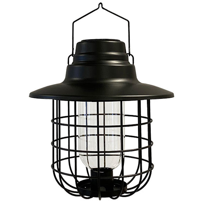 Modern Farmhouse Caged Bird Feeder & Solar Light w/ Seed Kit