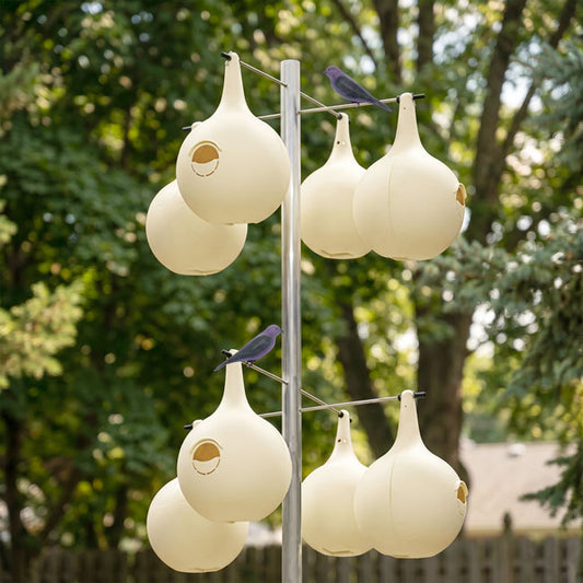 Two-Piece Martin Gourds and Pole, 4 Over 4, by Prime Retreat