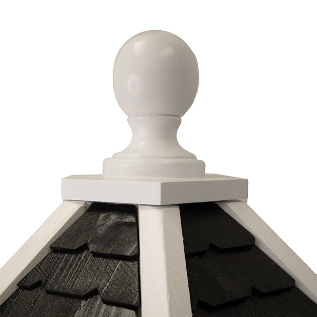 Havenwood Bird House, White w/ Black Roof