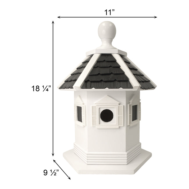 Havenwood Bird House, White w/ Black Roof