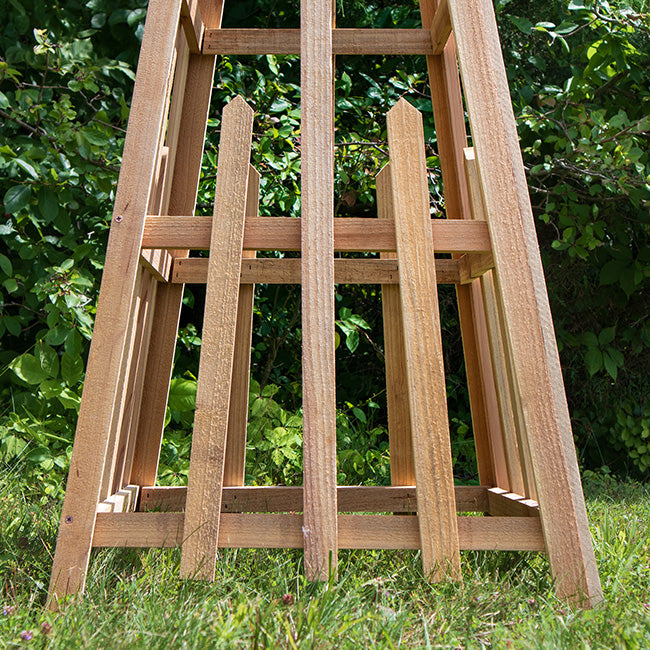 Cedar Large Sized Pyramid Trellis by Prime Retreat, 72"H