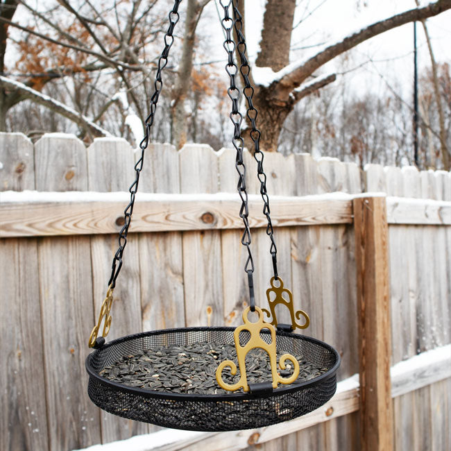 Mesh Hanging Bird Feeder Tray by Prime Retreat