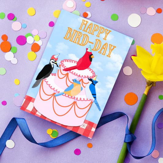 "Happy Bird-Day" Greeting Card by Prime Retreat