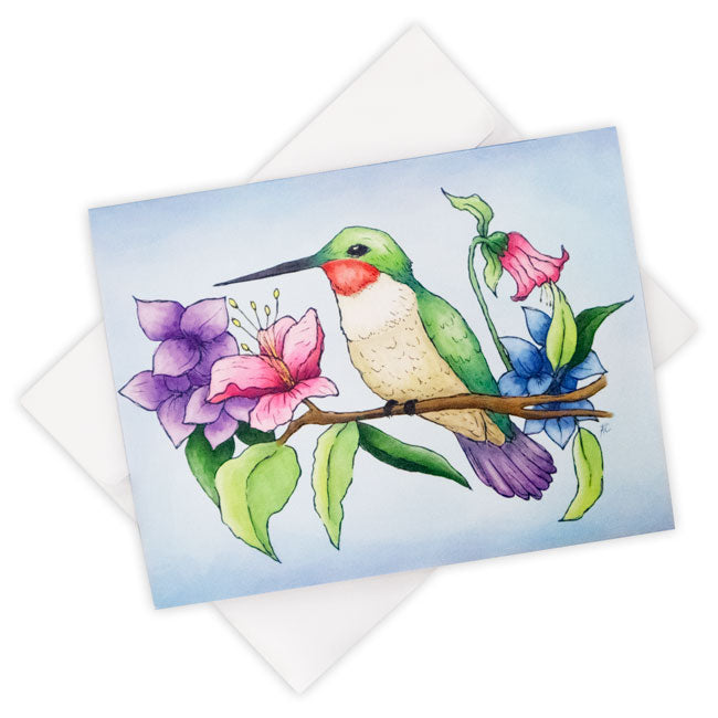 All Purpose "Hummingbird" Greeting Card by Prime Retreat