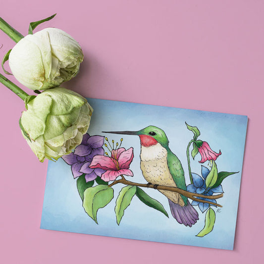 All Purpose "Hummingbird" Greeting Card by Prime Retreat