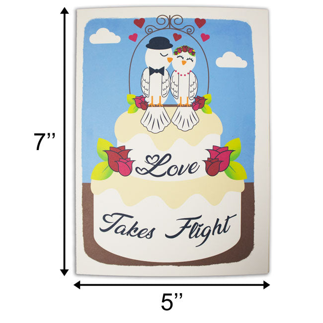 "Love Takes Flight" Wedding Greeting Card by Prime Retreat