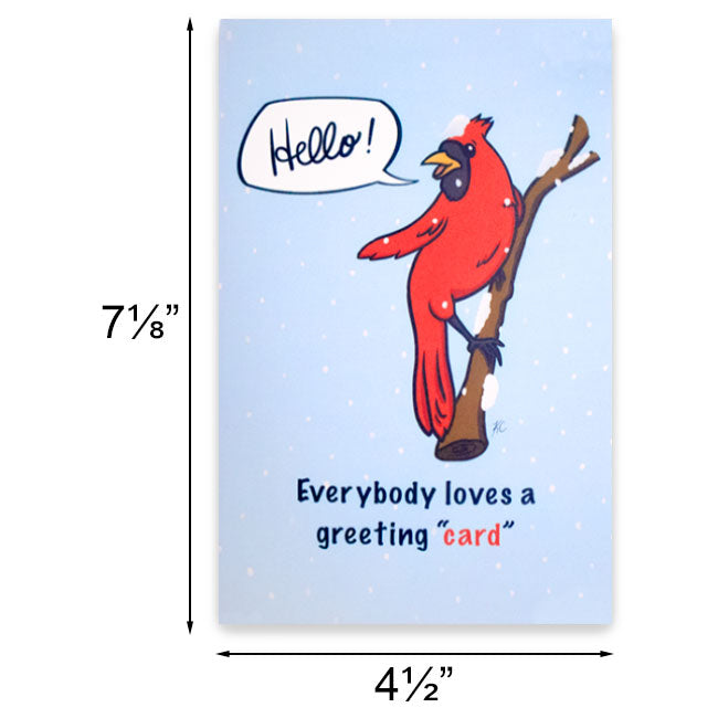 "Hello" Cardinal Greeting Card by Prime Retreat