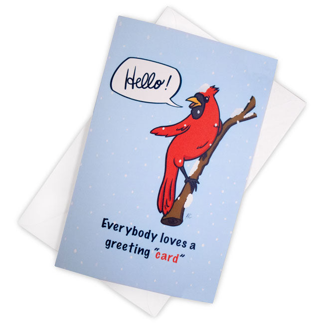 "Hello" Cardinal Greeting Card by Prime Retreat