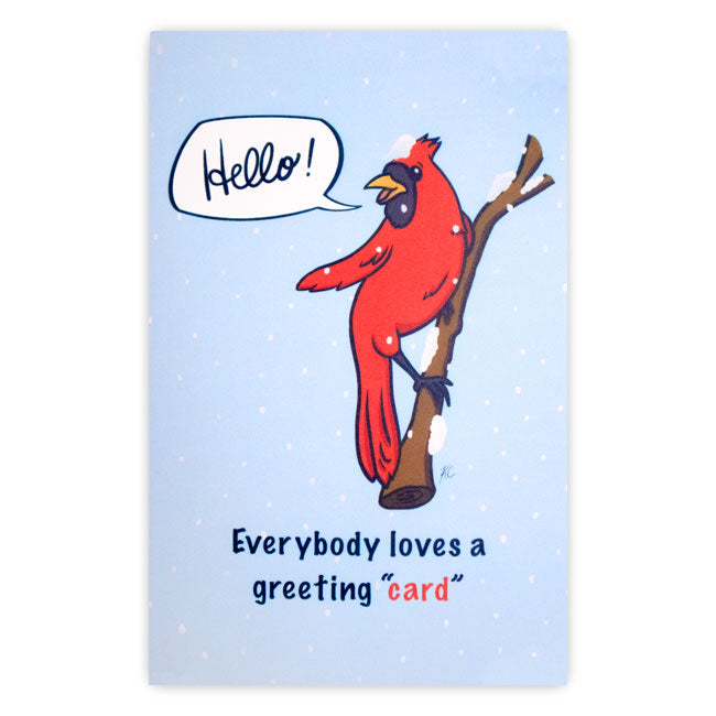 "Hello" Cardinal Greeting Card by Prime Retreat