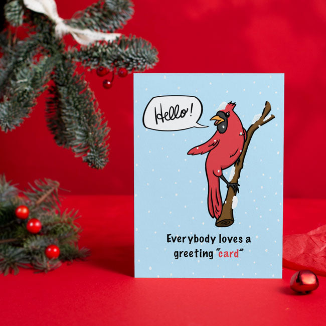 "Hello" Cardinal Greeting Card by Prime Retreat