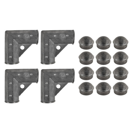 Chain Link Fence Gate Brackets and Post Caps Kit