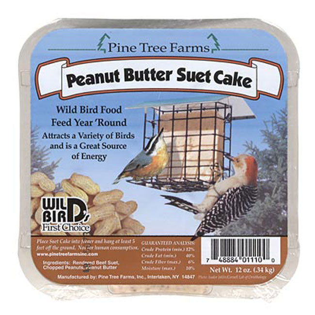 Cedar Suet Feeder w/Tail Prop & 12 Peanut Butter Suet Cakes