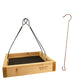 Cedar Tray Bird Feeder and Copper Colored Hanger Kit