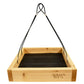 Cedar Tray Bird Feeder and Copper Colored Hanger Kit