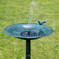 Emerald Standing Bird Bath w/Solar Fountain by Prime Retreat