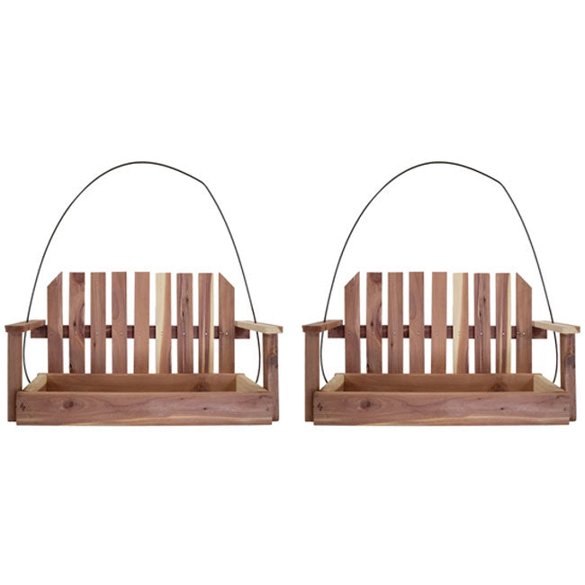 Amish Made Cedar Swing Seed Feeders, Pack of 2