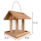 Amish Made Cedar Hopper Feeder with Seed Cylinder