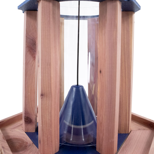 Amish Made Cedar & Recycled Plastic Gazebo Feeder, Blue