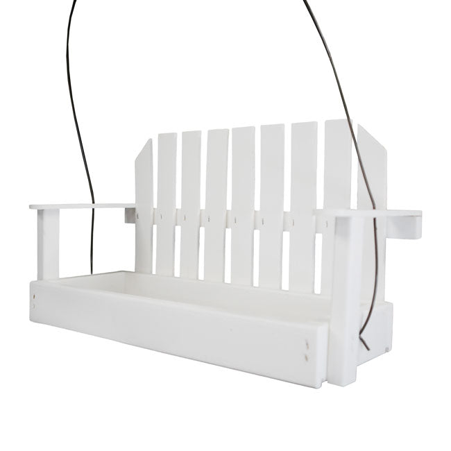 Amish Made Recycled Plastic Swing Seed Feeder, White