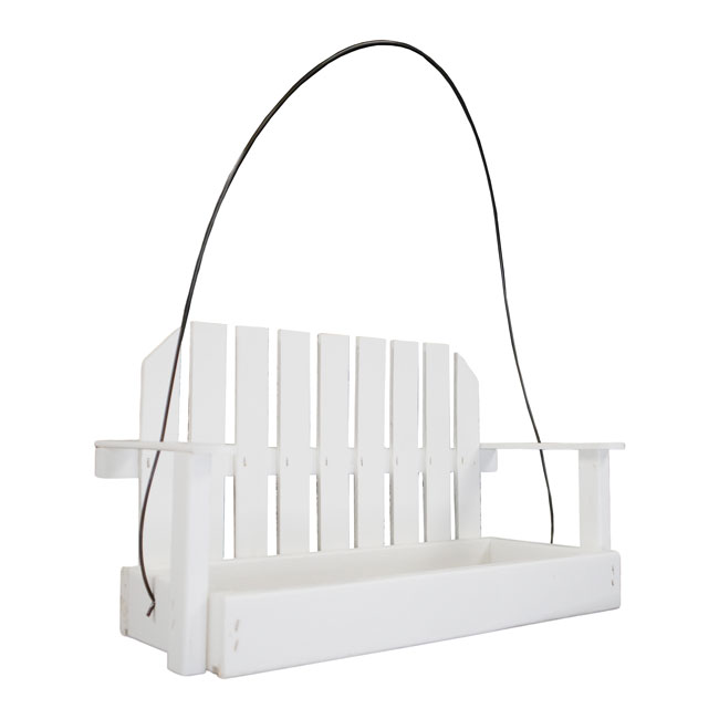 Amish Made Recycled Plastic Swing Seed Feeders, White, 2 Pk