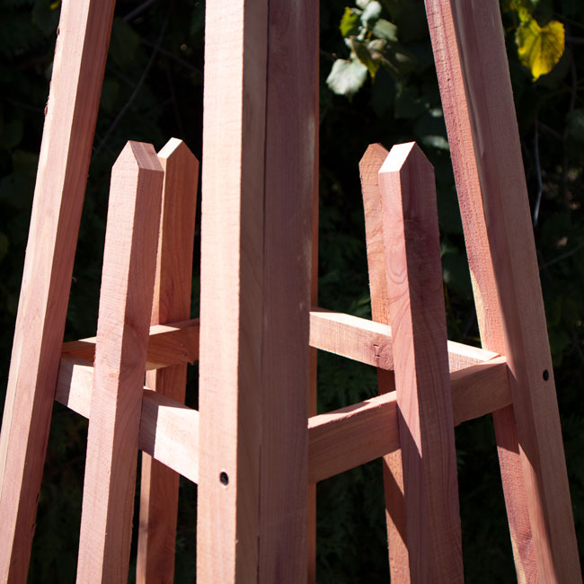 Amish Made Large Cedar Pyramid Trellis by Prime Retreat, 72"