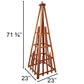 Amish Made Large Cedar Pyramid Trellis by Prime Retreat, 72"