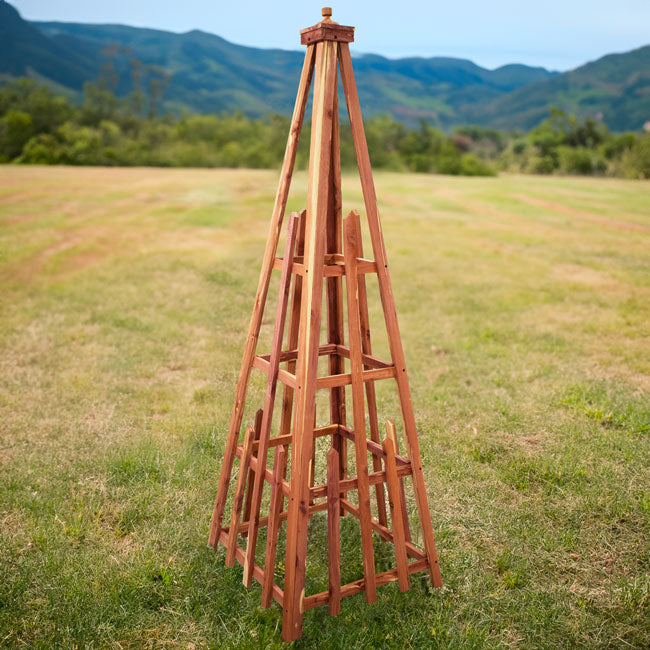 Amish Made Large Cedar Pyramid Trellis by Prime Retreat, 72"