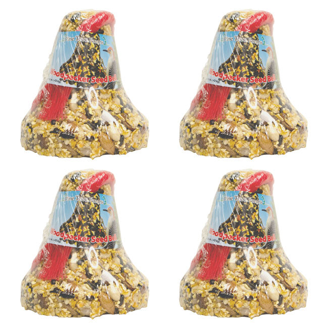 Pine Tree Farms WoodPecker Seed Bell, 15 oz., Pack of 4