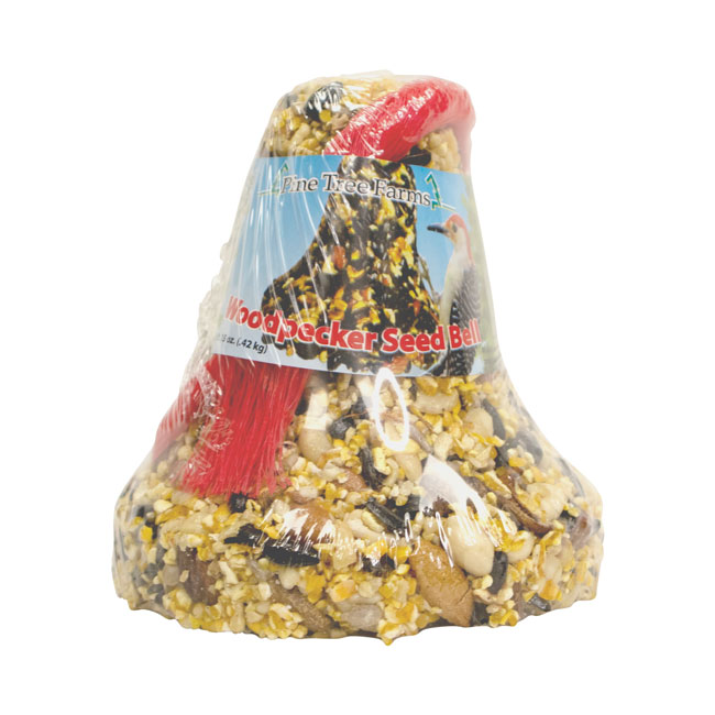Pine Tree Farms WoodPecker Seed Bell, 15 oz., Pack of 4