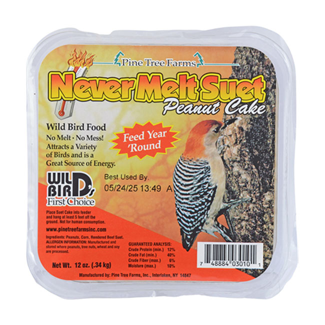 Pine Tree Never Melt Peanut Suet Cakes, 12 oz., Pack of 24