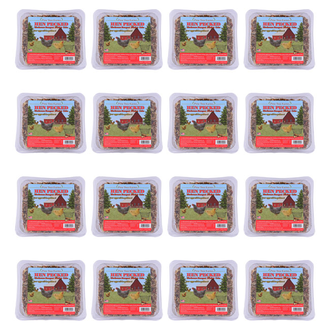 Pine Tree Hen Pecked Mealworm Poultry Cakes, 16 Pack