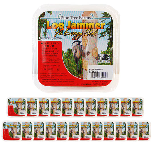 Pine Tree Log Jammer Hi-Energy Suet Plugs, 24 3-packs