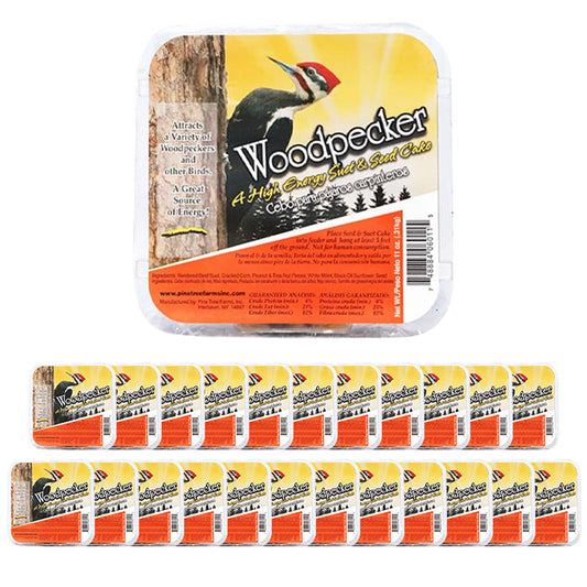Pine Tree Year Round Woodpecker Suet Cakes, 11 oz, 24 Pack