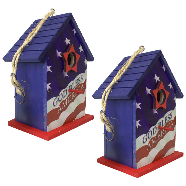 Patriotic Bird House, Pack of 2