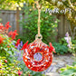 Round Red Glass Double Hummingbird Feeder, Glass, 3 Pack