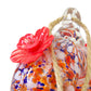Round Red Glass Double Hummingbird Feeder, Glass, 3 Pack
