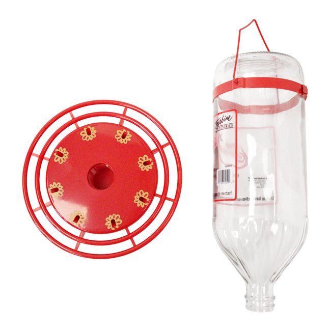 Turbine Glass Hummingbird Feeders, 32 oz, Pack of 2